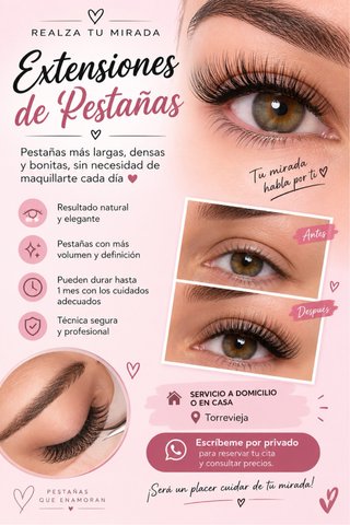 Extensiones de Pestañas - Belleza