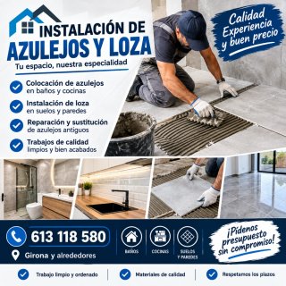 Servicio de Instalación de Azulejos y Loza
