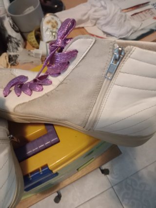 Botines Blancos y Plateados Talla 41