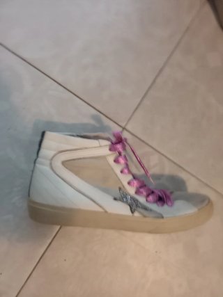 Botines Blancos y Plateados Talla 41
