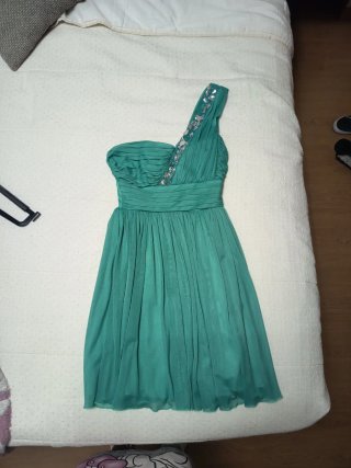 Vestido de fiesta verde