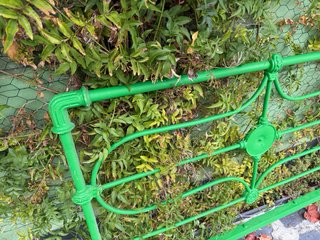 Cabecero Metálico Antiguo Verde