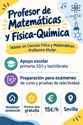 Profesora de Matemáticas y Física-Química