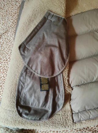 Chaqueta aviador beige y gris