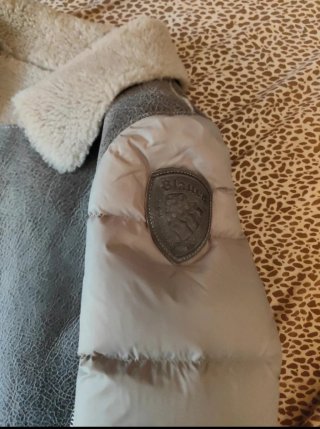 Chaqueta aviador beige y gris