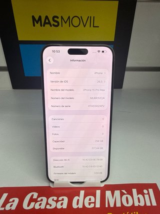 iPhone 15 Pro Max 256GB Gris como nuevo
