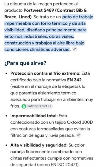 Pantalón Peto Alta Visibilidad Laboral XL