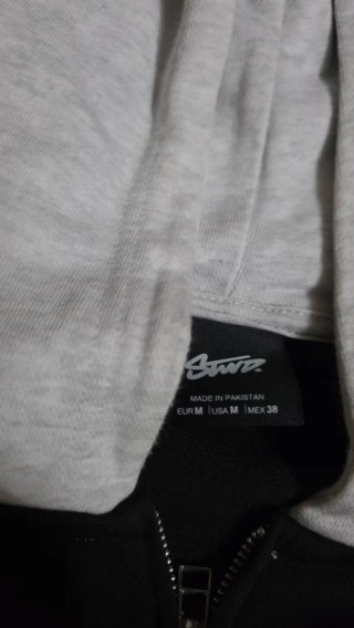 Sudadera Pull&Bear cremallera negra y gris