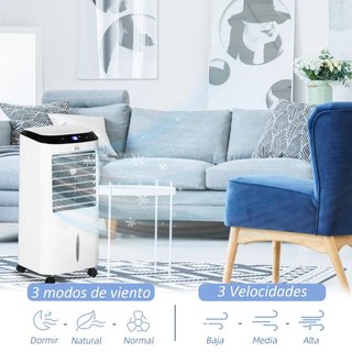 Climatizador Evaporativo 10L 60W LED Blanco