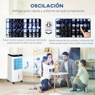Climatizador Evaporativo 10L 60W LED Blanco