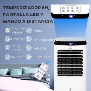 Climatizador Evaporativo 10L 60W LED Blanco