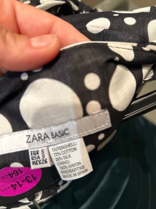 Falda Zara lunares talla S