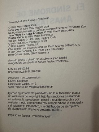 El síndrome de Anastasia