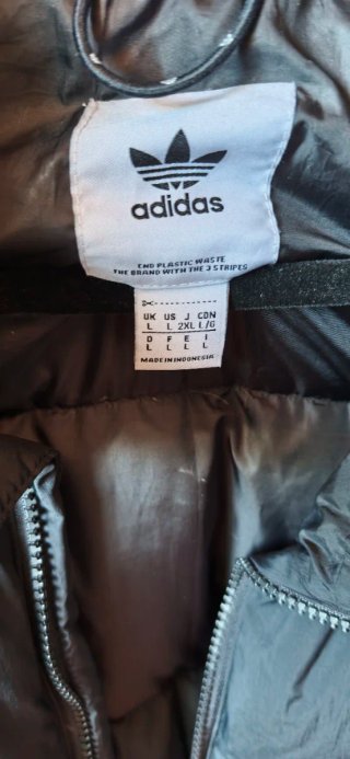 Chaqueta plumífera Adidas negra Talla L