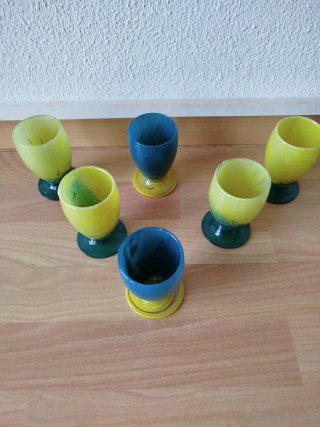 Juego de 6 copas de cristal