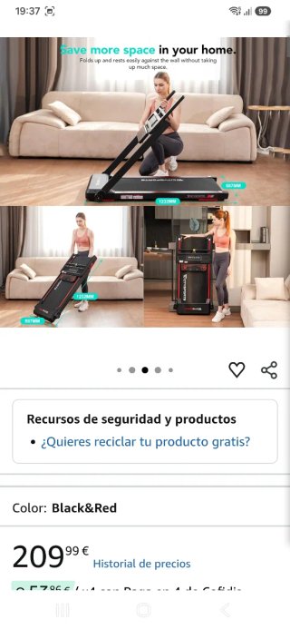Cinta de Correr CITYSPORTS Plegable