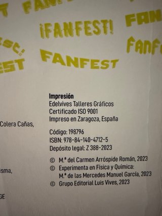 Física y química : 2 Secundaria Proyecto Fun Fest