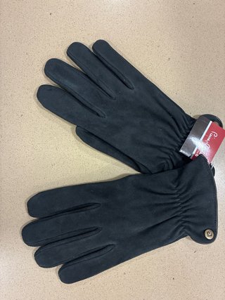 Guantes de Ante Negros Pierre Cardin