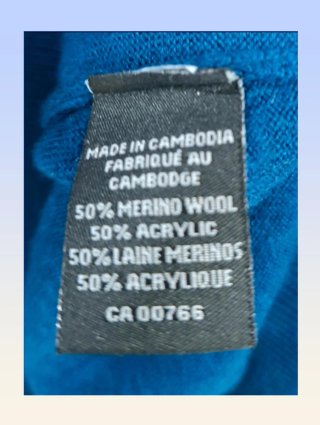 Jersey lana merino Britches azul L