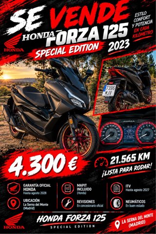 Honda Forza 125 Special Edition 2023 21.565 km