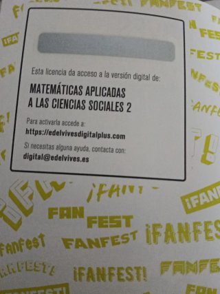 Matemáticas Aplicadas a las Ciencias Sociales 1...