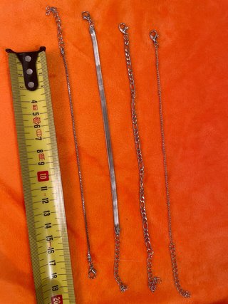 Set de 4 Pulseras Plateadas