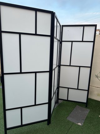 Biombo IKEA RISÖR Blanco y Negro