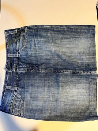 Falda vaquera corta Zara azul