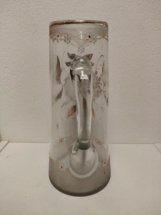Antigua Jarra Modernista de Cristal