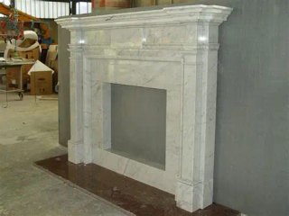 Chimenea Decorativa de Mármol Blanco