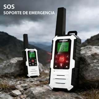 Walkie Talkie PMR446 IP67 15 km, VOX y SOS, NUEVO