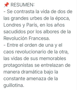Libro: Historia de Dos Ciudades.