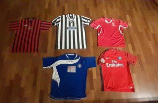 Lotto 5 maglie calcio vintage L/XL