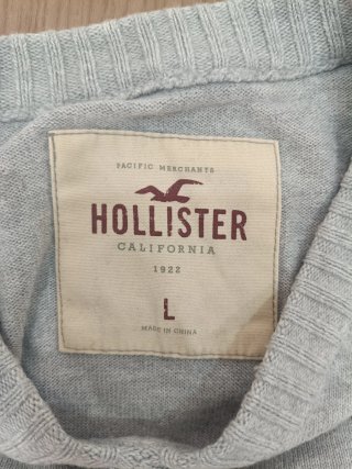 Jersey Hollister Gris talla L