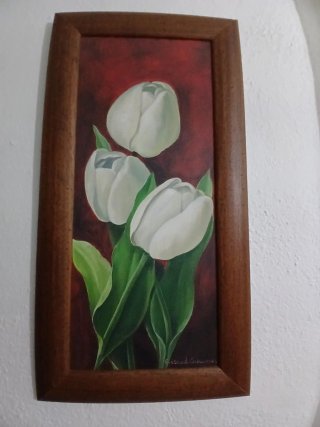 Cuadro de Tulipanes Blancos
