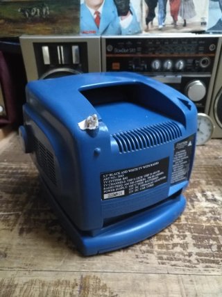 Mini TV CRT Portátil Azul