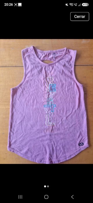 Camiseta sin mangas Silver rosa talla L