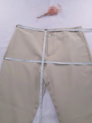 Pantalón vestir mujer beige campana Zara Trafaluc