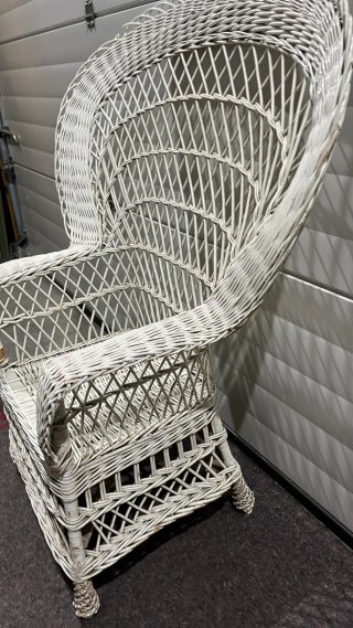 Sillón de Mimbre Blanco
