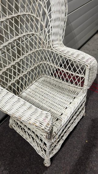 Sillón de Mimbre Blanco