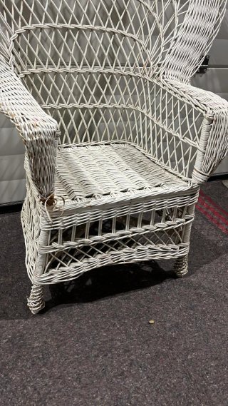 Sillón de Mimbre Blanco