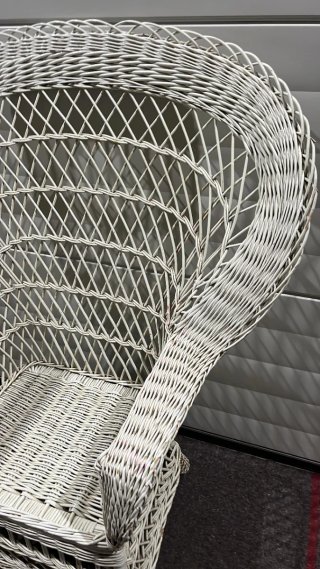 Sillón de Mimbre Blanco