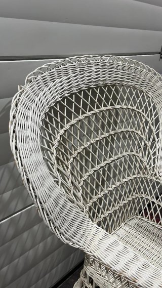 Sillón de Mimbre Blanco