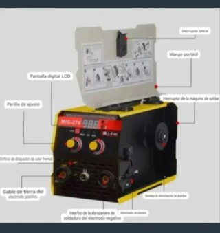 Máquina Soldar Inverter Multifuncion MIG-270