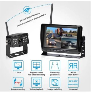 Cámara Marcha Atrás Inalámbrica 7 2.4GHz