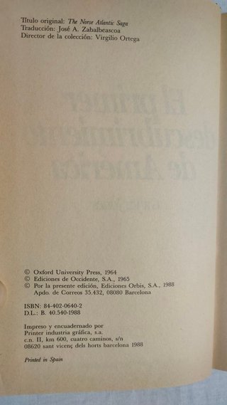 El primer descubrimiento de América