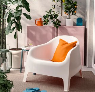 Sillón IKEA Blanco para Interior o Exterior