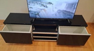 Mueble TV Ikea Bestaáburs Alto Brillo