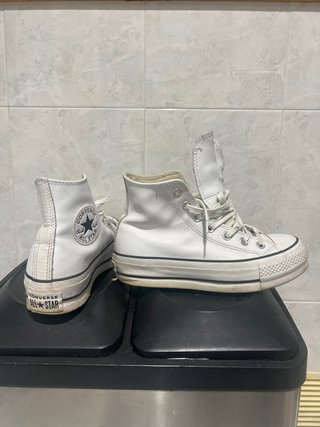 Zapatillas Converse All Star Piel Blancas Talla 37
