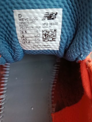 Zapatillas New Balance Fresh Foam EVOZ Naranja T43